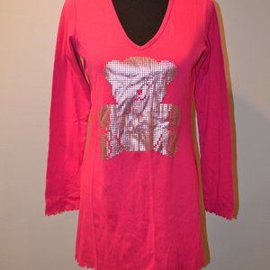 Victoria's Secret nightgown w/ Silver Teddy Bear Front